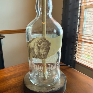 BUFFALO TRACE BOURBON Bottle Lamp.