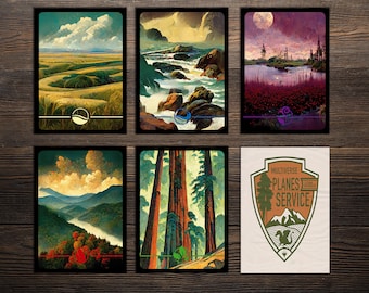 Americana-serie: door nationale parken geïnspireerde Basic Land Proxies