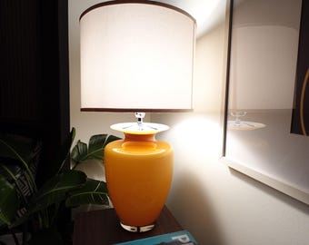 Mid Century Mustard Yellow Table Lamp - Vintage Vibes for Your Home Decor