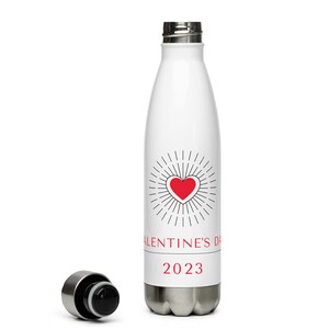 VDAY 2023 stainless steel water bottle