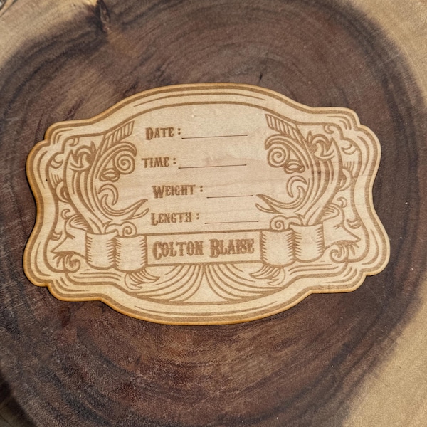 Western Baby Birth Announcement Sign: Cowboy/Cowgirl Theme