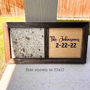 Cowhide Western Wedding Guest Book Sign: Branding Ceremony Decor