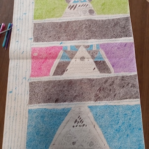Weltraum-Struktur-Karte U-Tie-On und Pyramiden-Design