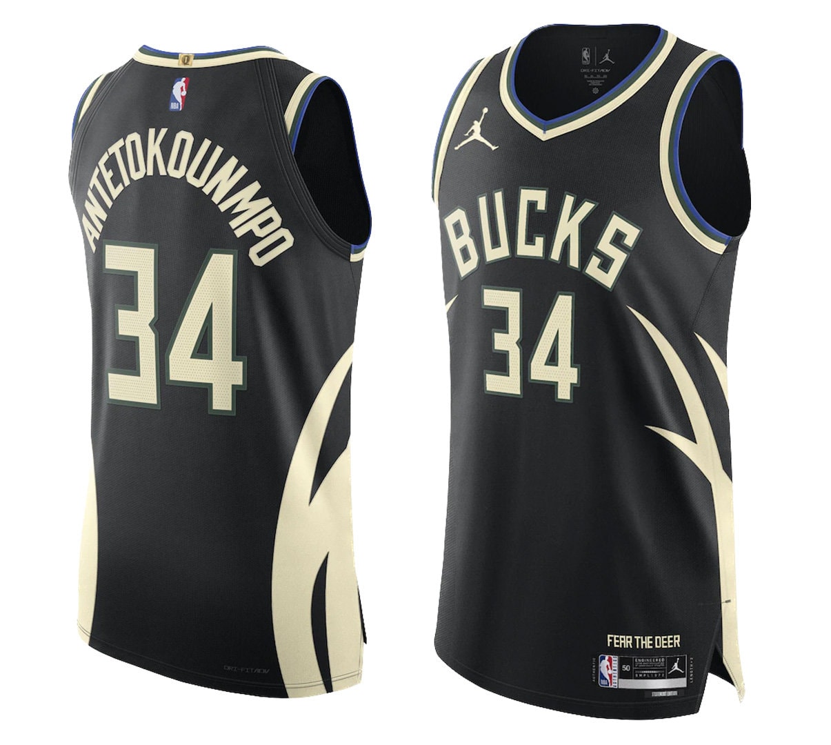 Nike Giannis Antetokounmpo 2020 Icon Authentic Milwaukee Bucks Jersey / 58