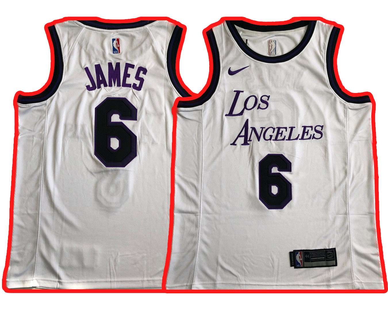 ANTHONY DAVIS LA Lakers Nike WISH White KOBE KB Patch NBA FINALS Swingman  Jersey
