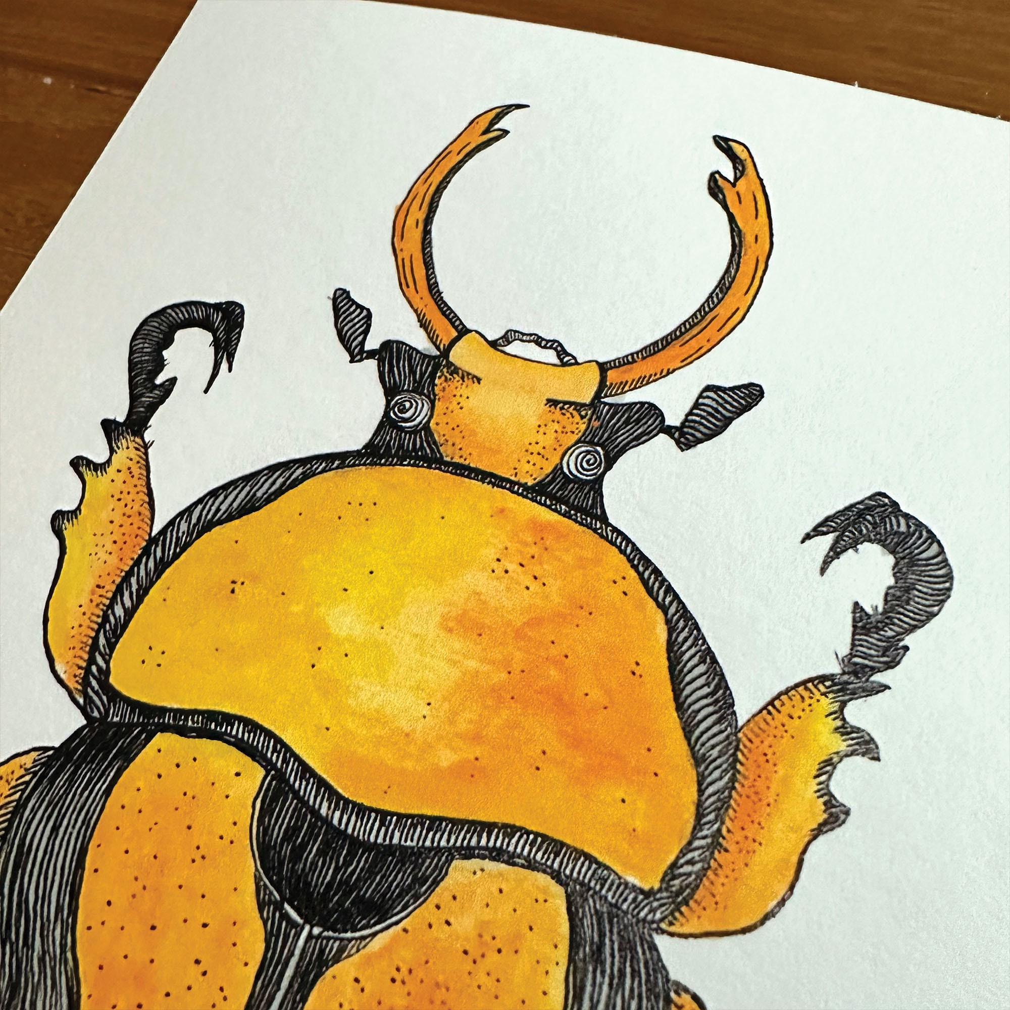 Caliper Beetle Art Print - Etsy