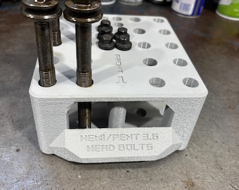 Soporte organizador de pernos de cabeza Hemi/Pentastar 3.6 impreso en 3D