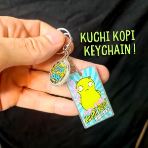 Kuchi Kopi Special Edition Keychain with Holo Trading Card and Stickers - Bob&#39;s Burgers - Pop Culture - Collectable - Hand Made Perfect Gift