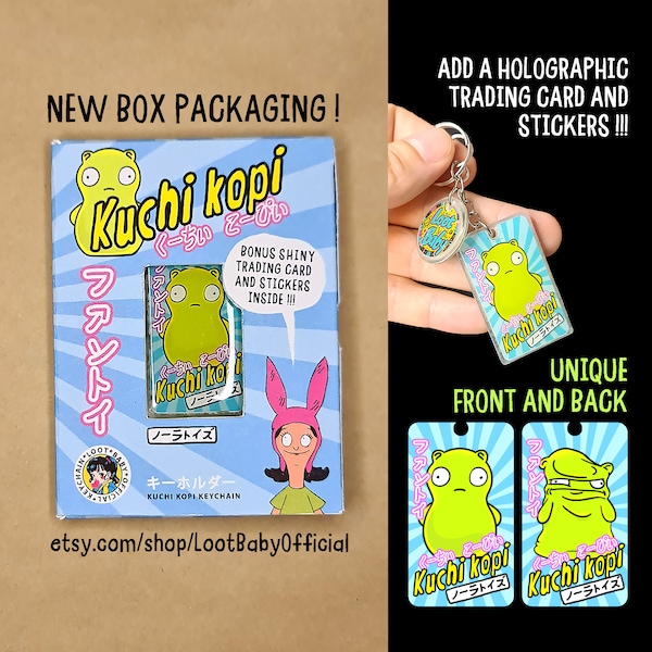 Kuchi Kopi Special Edition Keychain with Holo Trading Card and Stickers - Bob's Burgers - Pop Culture - Collectable - The Perfect Gift