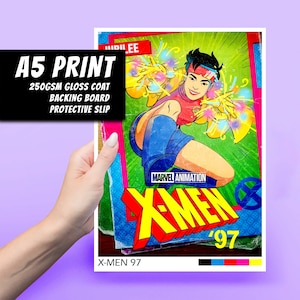 X-Men 97' Jubiläum A5 Kunstdruck - Marvel, Anime, Geschenk, Dekor, Popkultur, Wandkunst, große Postkarte, Comic Kunst, Cartoons, TV