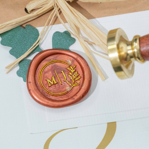 Custom Wax Seal Stamp kit for wedding invitation , Any logo can be engraved , Personalized wedding wax seal kit for gifts , Wax stamp custom