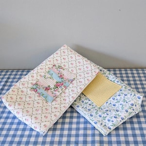 Handmade Quilted Laura Ashley Makeup Bag: Vintage Fabric Cosmetic Bag