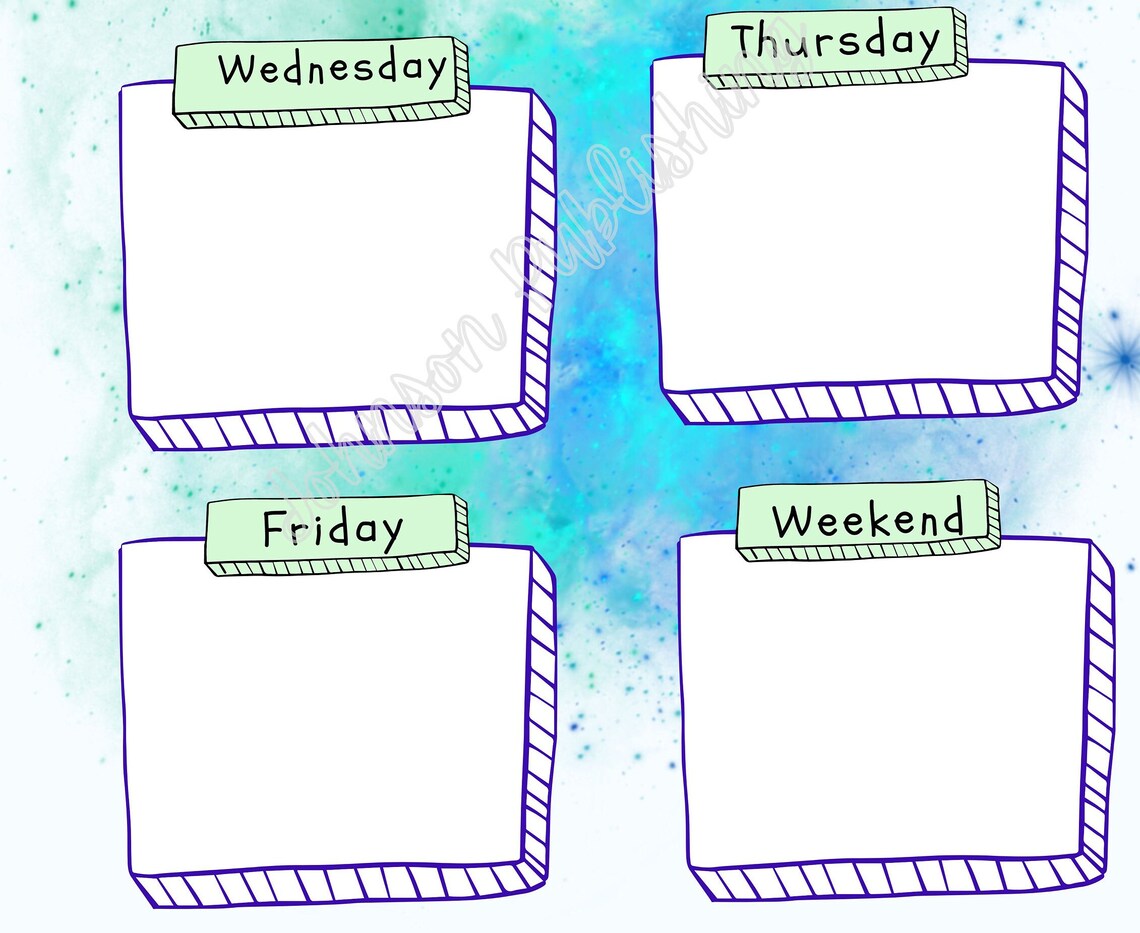 Weekly Chore Chart Printable - Etsy