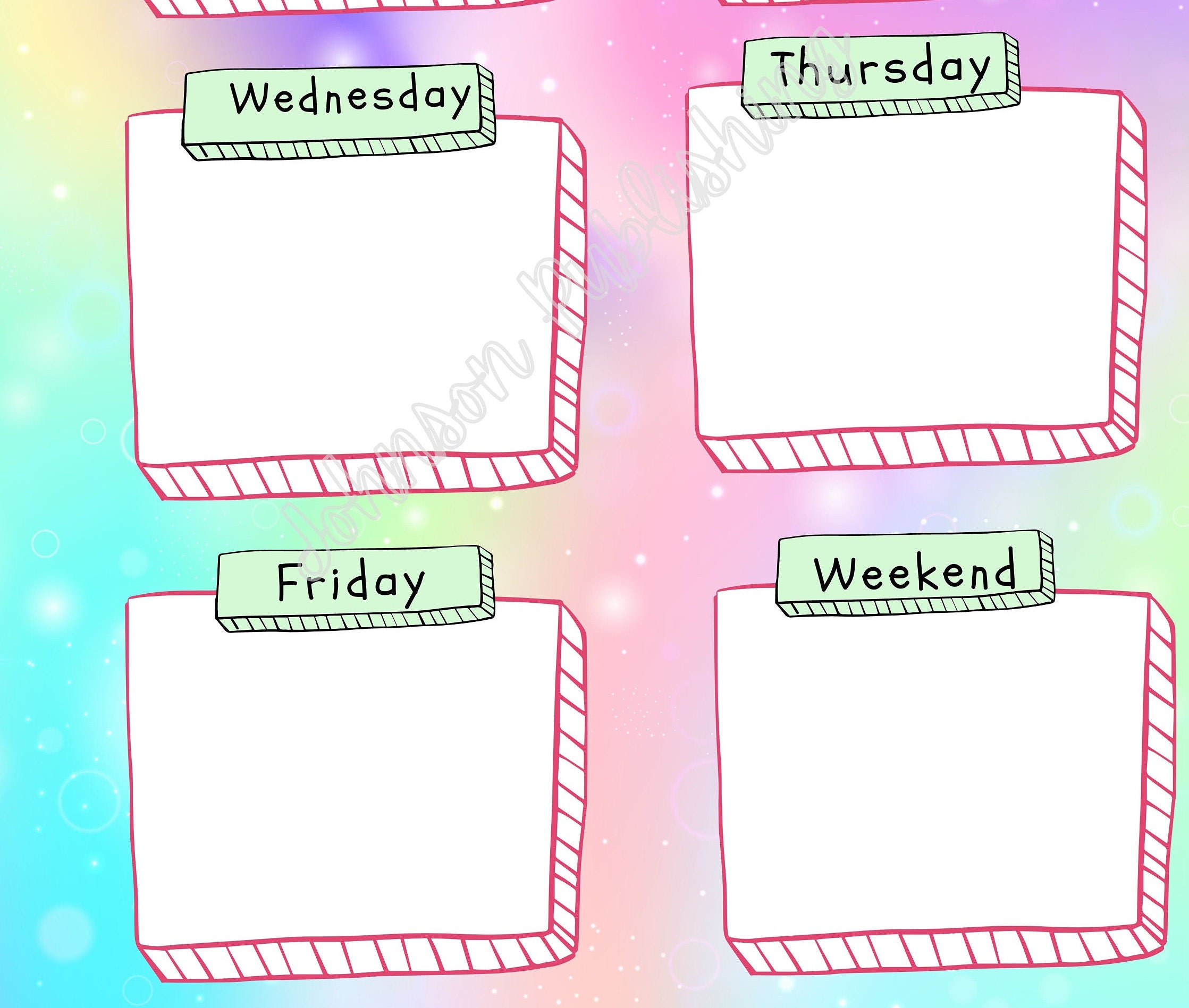 Weekly Chore Chart Printable, Responsibility Chart, Household Chores