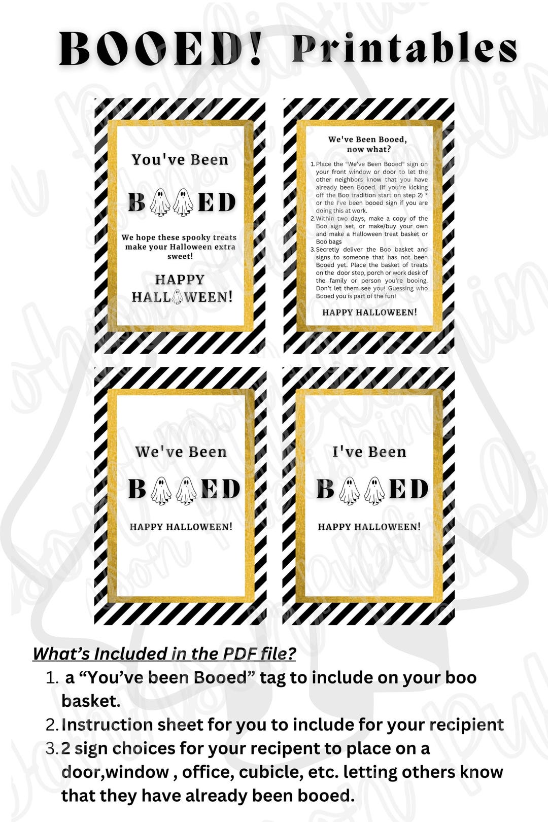 Halloween BOO Printable, Surprise for Friends, Neighbors, You've Been ...