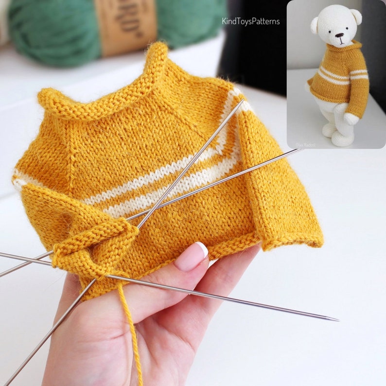 Small Sweater for Toy Knitting Pattern 4 Types of Sweaters Etsy