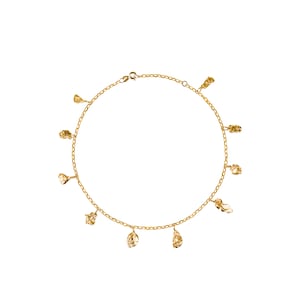 Bracelet with shiny gold nuggets