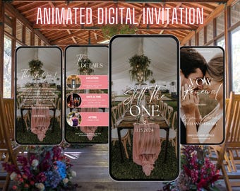 Vow Renewal Party Invitation | Editable Digital Wedding Anniversary | Happily Ever After | Save the Date Wedding Vows Invite Template