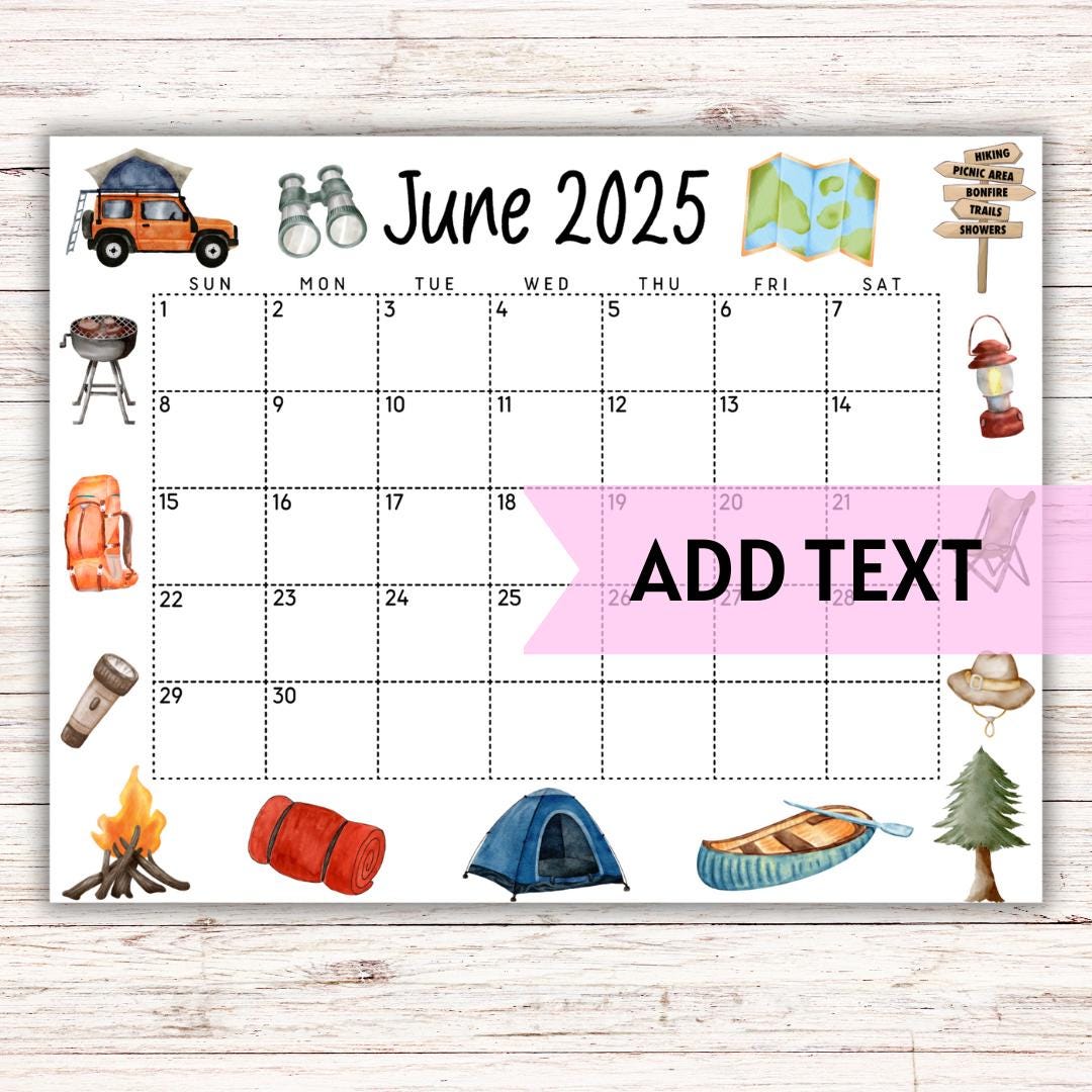printable-june-2025-wall-calendar-watercolor-camping-calendar-w-tent-family-calendar-monthly-calendar-editable-wall-calendar-2025-etsy