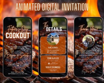 Digital Father's Day Cookout Invitation | | Father's Day Cookout | Father's Day Invitation | Father's Day BBQ Invitation | BBQ Invitation