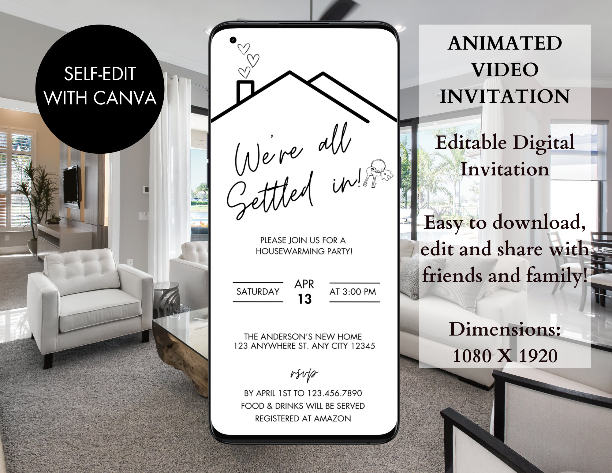 Housewarming Invitation Template | House Warming Party Minimalist ...
