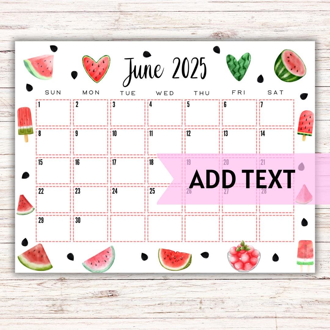 EDITABLE June 2025 Wall Calendar Watermelon Themed Calendar Summer Calendar June Calendar Monthly Calendar Fillable Calendar - Etsy editable-june-2025-wall-calendar-watermelon-themed-calendar-summer-calendar-june-calendar-monthly-calendar-fillable-calendar-etsy