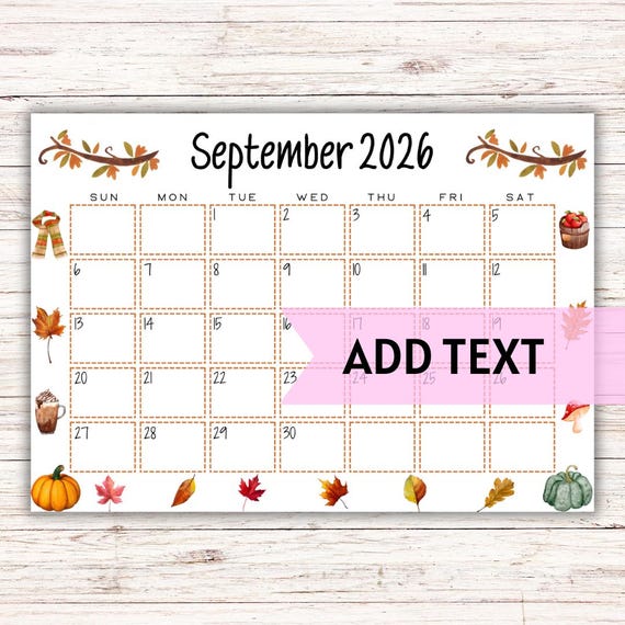 Best Editable September 2026 Calendar For Freelance Work