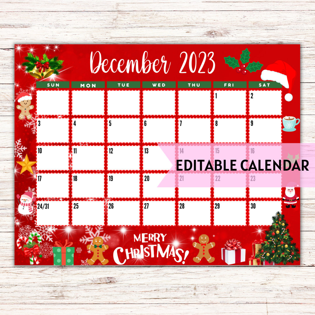 Cute Christmas Calendar 