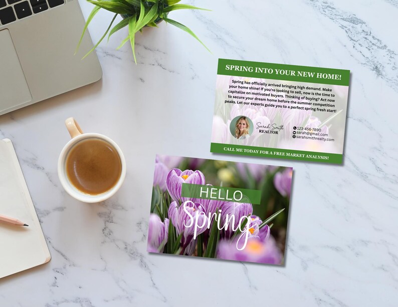 Spring Weekend Realtor Real Estate Hello Spring Postcard | Agent Spring Mailer Real Estate ...