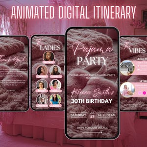 Digital Adult Pajama Party Invitation | Adult Slumber Party | Girl&#39;s Night in Invitation | Sleepover Party | Pajama Party Invite | Canva