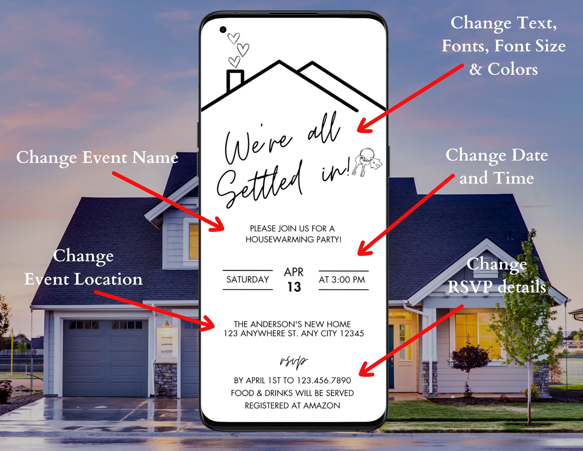 Housewarming Invitation Template | House Warming Party Minimalist ...