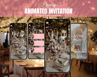 Vow Renewal Party Invitation | Editable Digital Wedding Anniversary | Happily Ever After | Save the Date Wedding Vows Invite Template