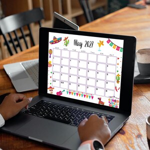 EDITABLE Printable May Calendar 2027 | Cinco De Mayo Themed Calendar | Classroom Calendar | Family Calendar | Monthly Calendar image 4