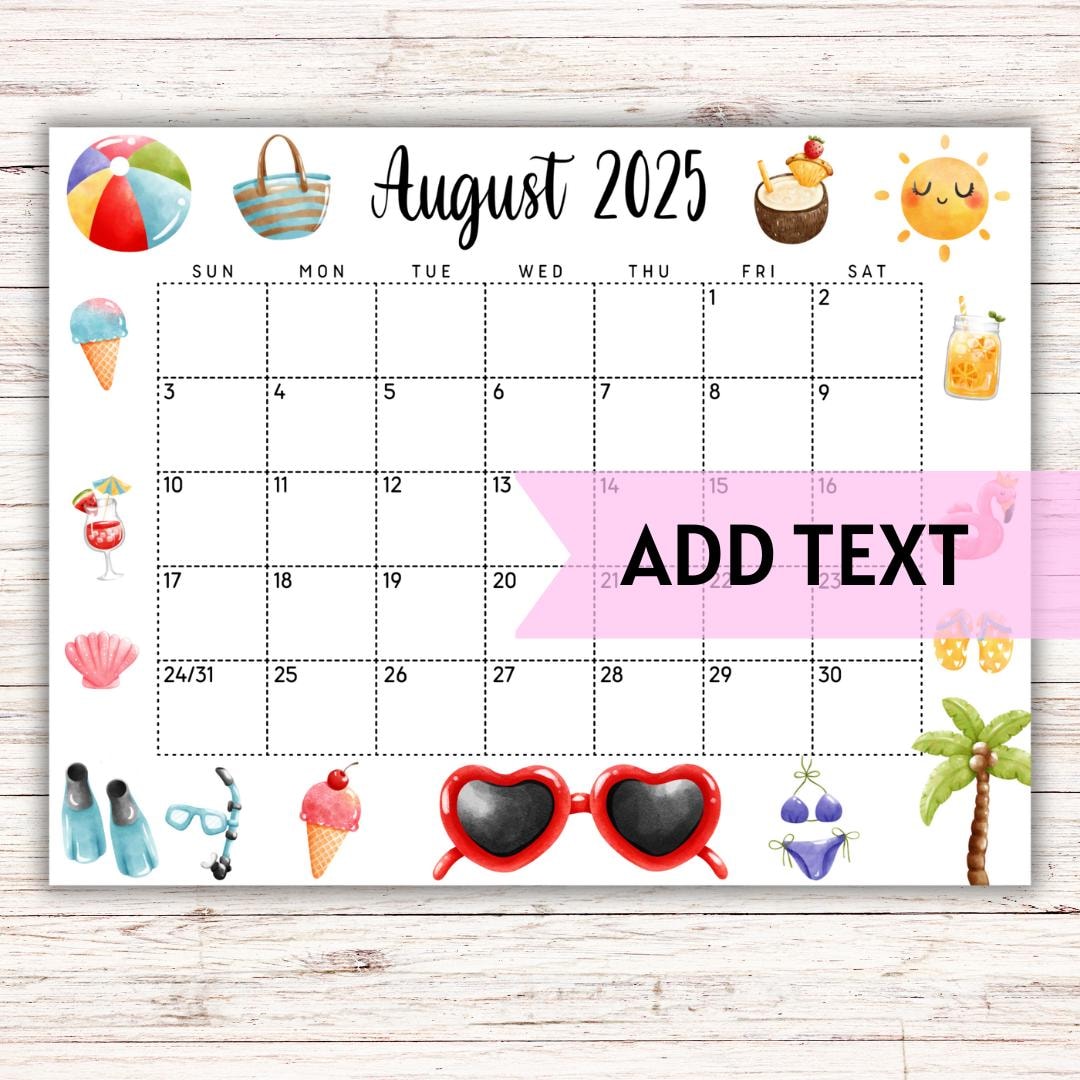EDITABLE Printable August 2025 Calendar Cute August 2025 Calendar W/ Summer Ice Cream and Beach Ball Summer Calendar Monthly Calendar - Etsy editable-printable-august-2025-calendar-cute-august-2025-calendar-w-summer-ice-cream-and-beach-ball-summer-calendar-monthly-calendar-etsy