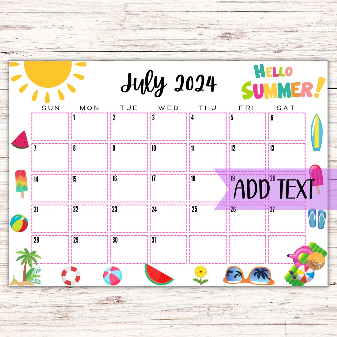 EDITABLE Printable July Calendar 2024 Cute July Calendar With Beach Balls and Popsicles Family Calendar July 2024 Calendar Fillable - Etsy Israel EDITABLE Printable July Calendar 2024 Cute July Calendar With Beach Balls and Popsicles Family Calendar July 2024 Calendar Fillable - Etsy Israel