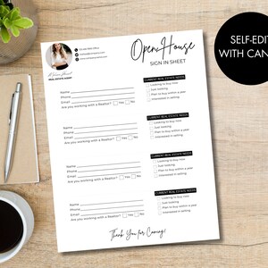 Open House Sign In Sheet | Real Estate Marketing | Open House | Real Estate Flyer | Sign In Sheet | Realtor Open House | Realtor Marketing