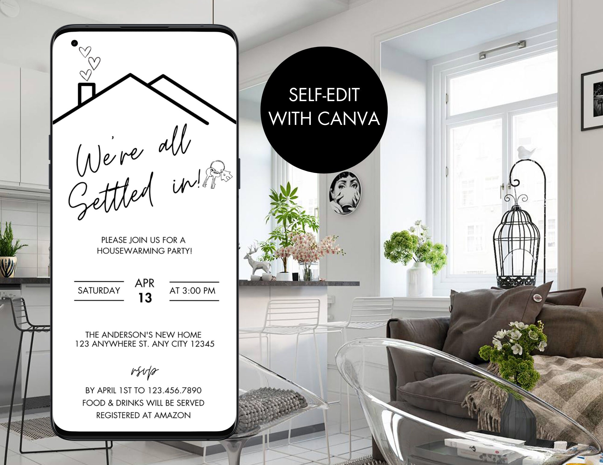 Housewarming Invitation Template | House Warming Party Minimalist ...