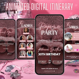 Digital Adult Pajama Party Invitation | Adult Slumber Party | Girl&#39;s Night in Invitation | Sleepover Party | Pajama Party Invite | Canva