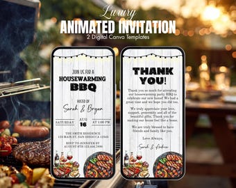 Digital Housewarming BBQ Invitation | New Home | Housewarming Party | Home Sweet Home | Welcome Home | New Homeowner | Backyard Barbecue