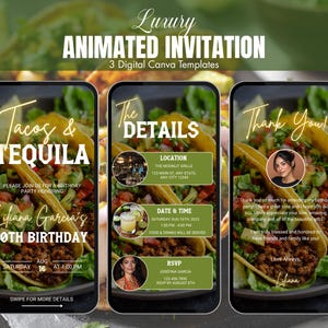 Digital Tacos and Tequila Party Invite | Fiesta Invite | Tacos and Margaritas Invite | Mexican food party Invite | Fiesta Birthday Invite
