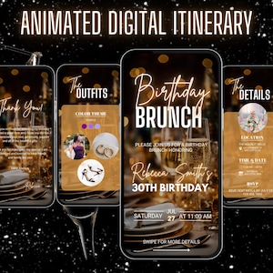 Digital Birthday Brunch Invitation | Brunch & Bubbly | Brunch Evite | brunch Invite | Birthday Brunch Template | Editable Template