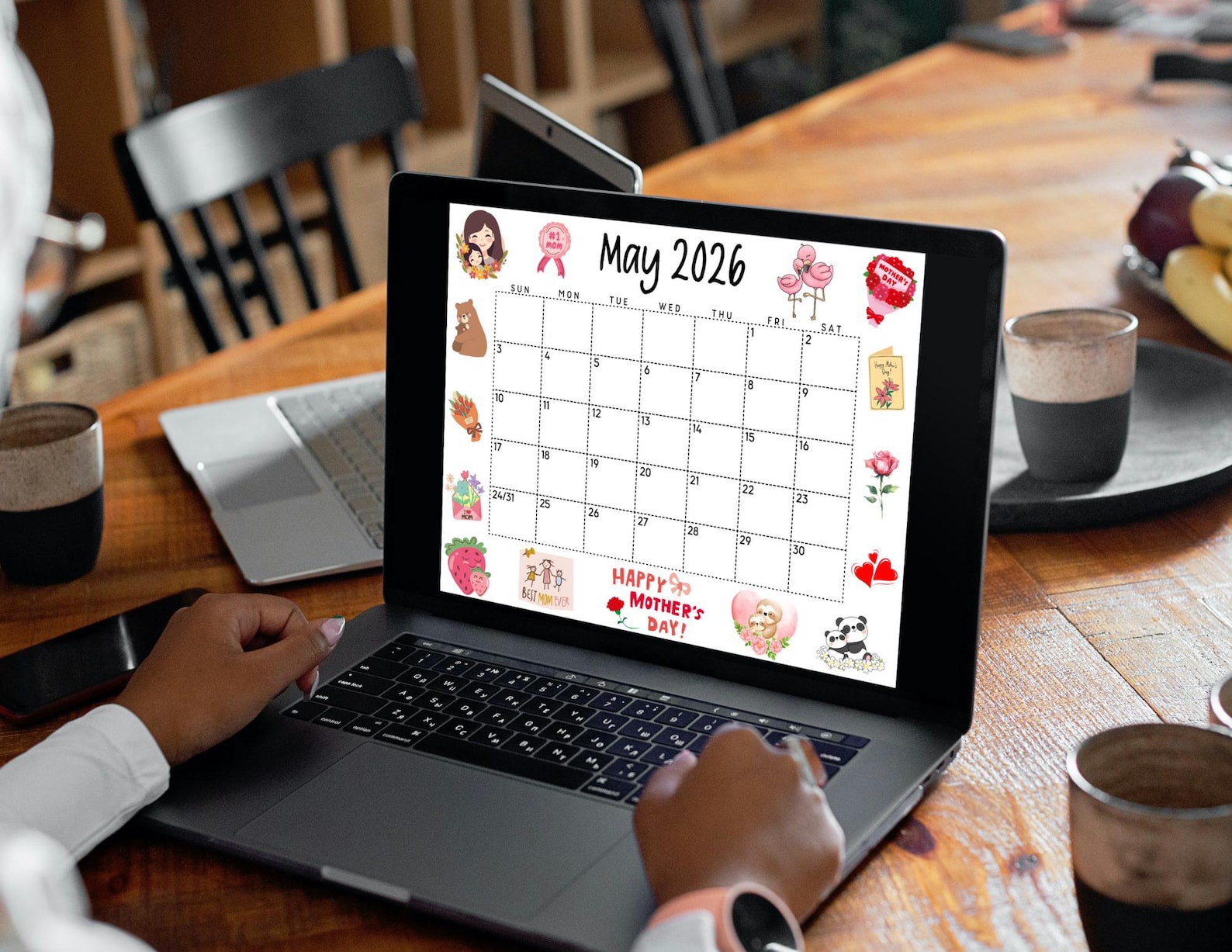 Calendario imprimible de mayo de 2026 / Calendario editable y bonito ...