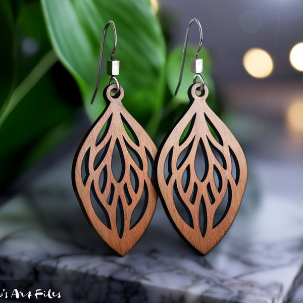 Butterfly Wing Earrings SVG • Glowforge Cricut Template Design • Wood Leather Laser Cut File • Commercial Use • DIY Inspo Jewelry Gifts