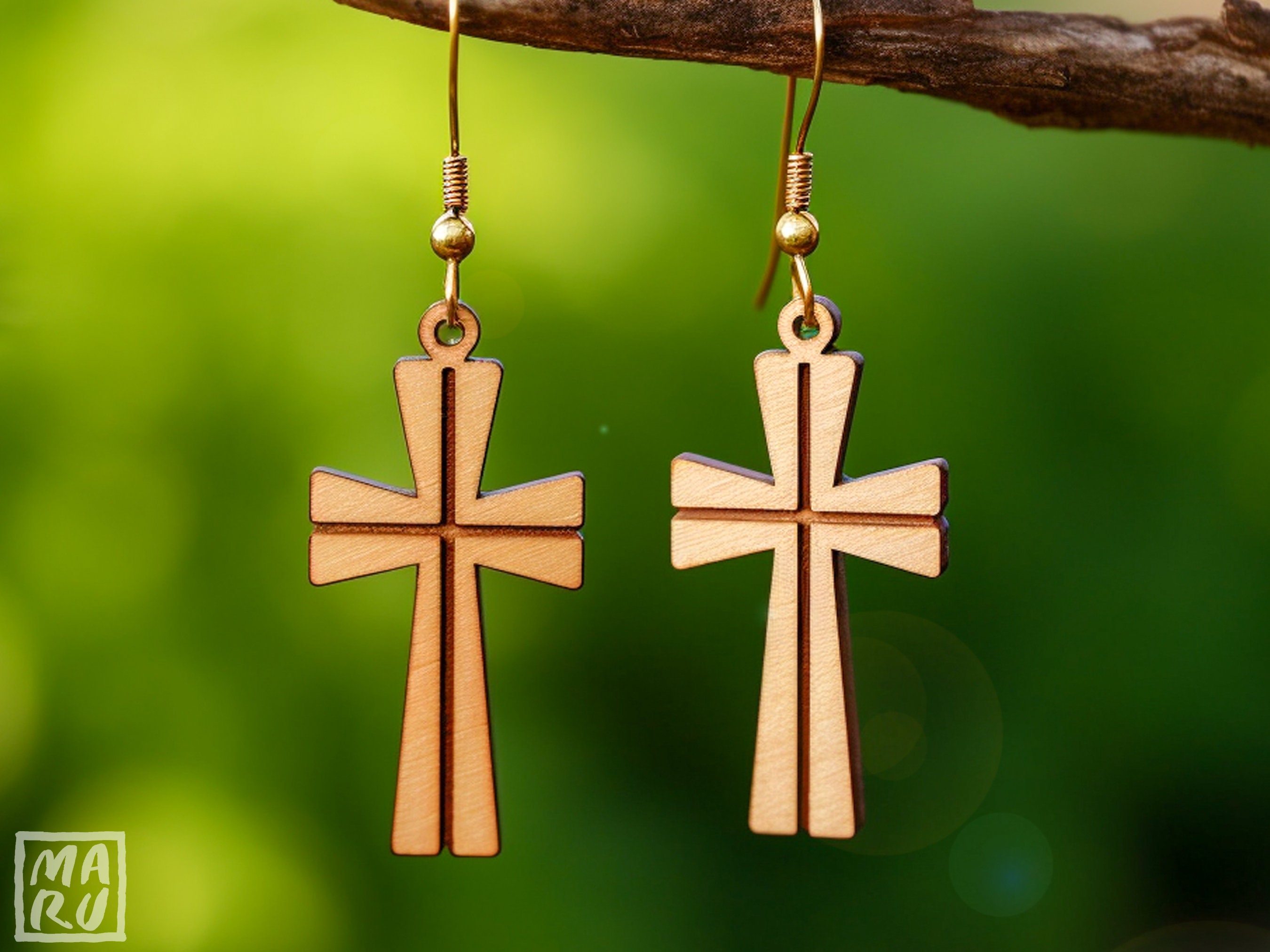Christian Cross Earrings SVG Cricut Cut File Etsy