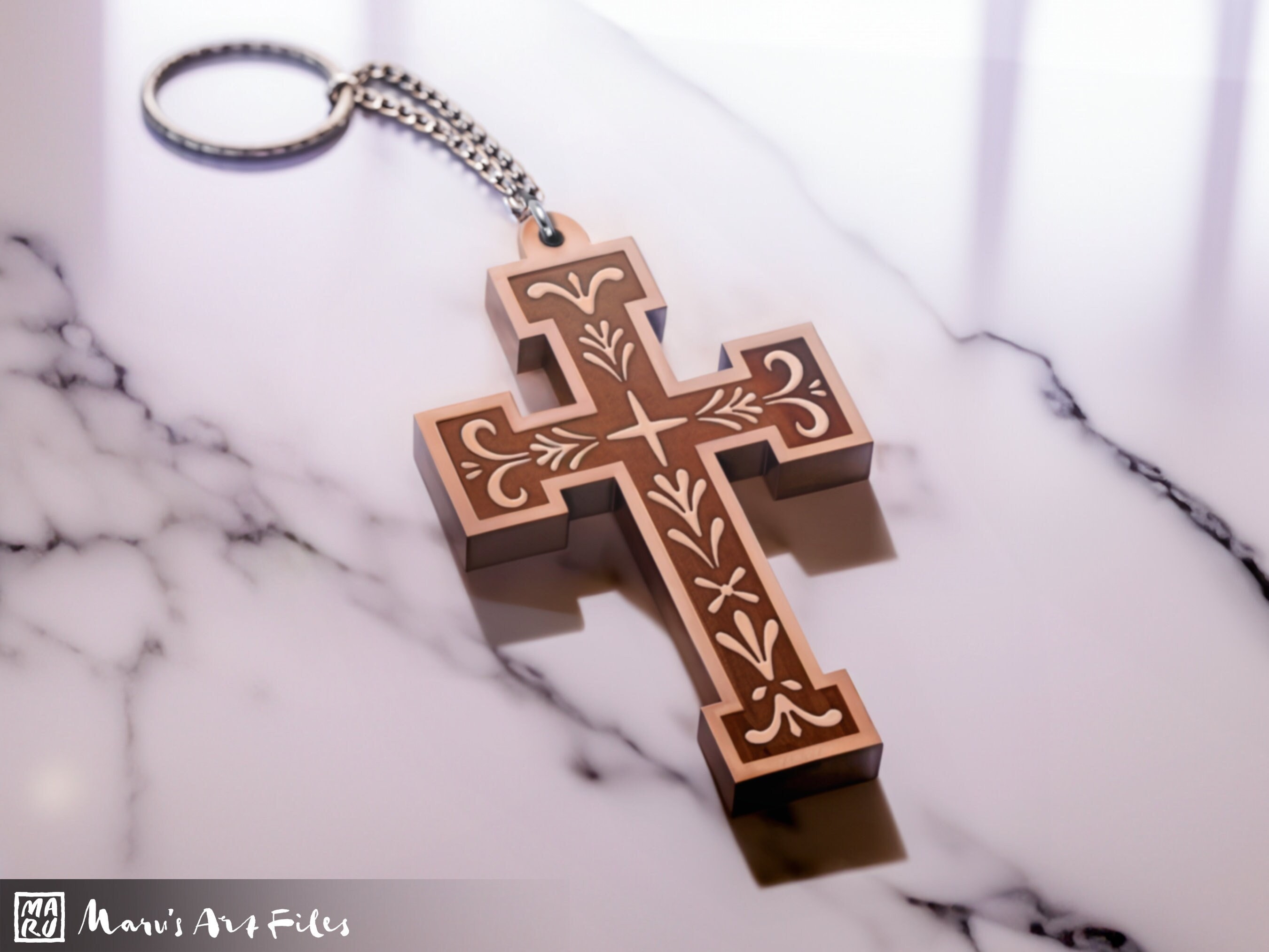 Wood Cross Keychain  Orthodox Online Shop
