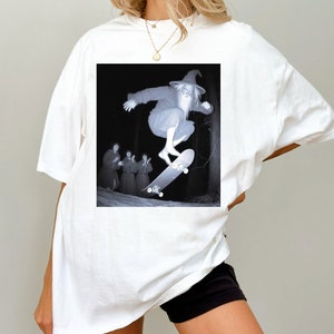 Władca Pierścieni Skateboarding Unisex Heavy Cotton Tee, Gandalf Skateboarding Tee Shirt