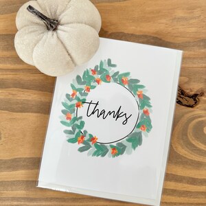Fall Wreath Thank You Card
