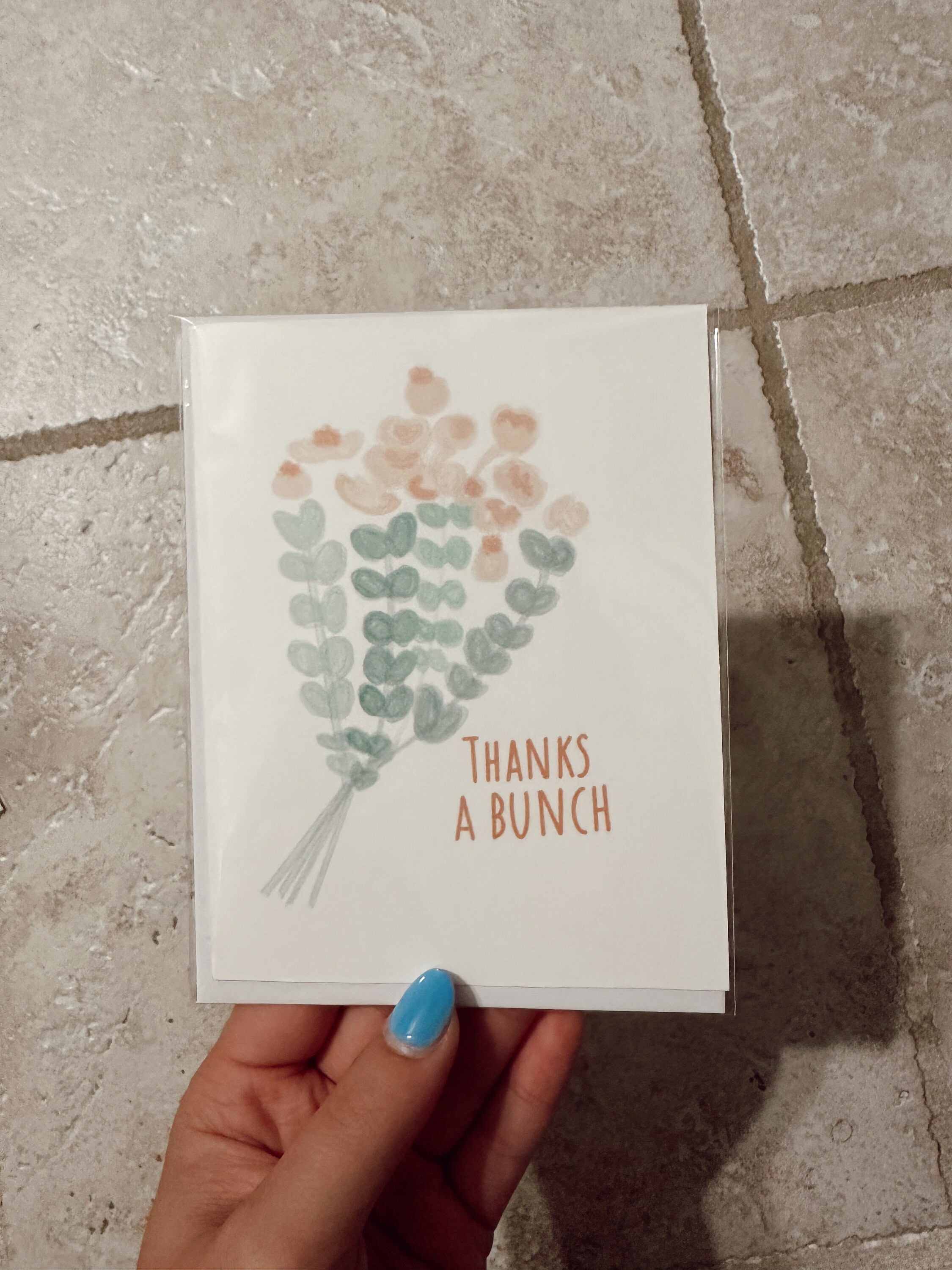 Watercolor Flower Thank You Card - Etsy