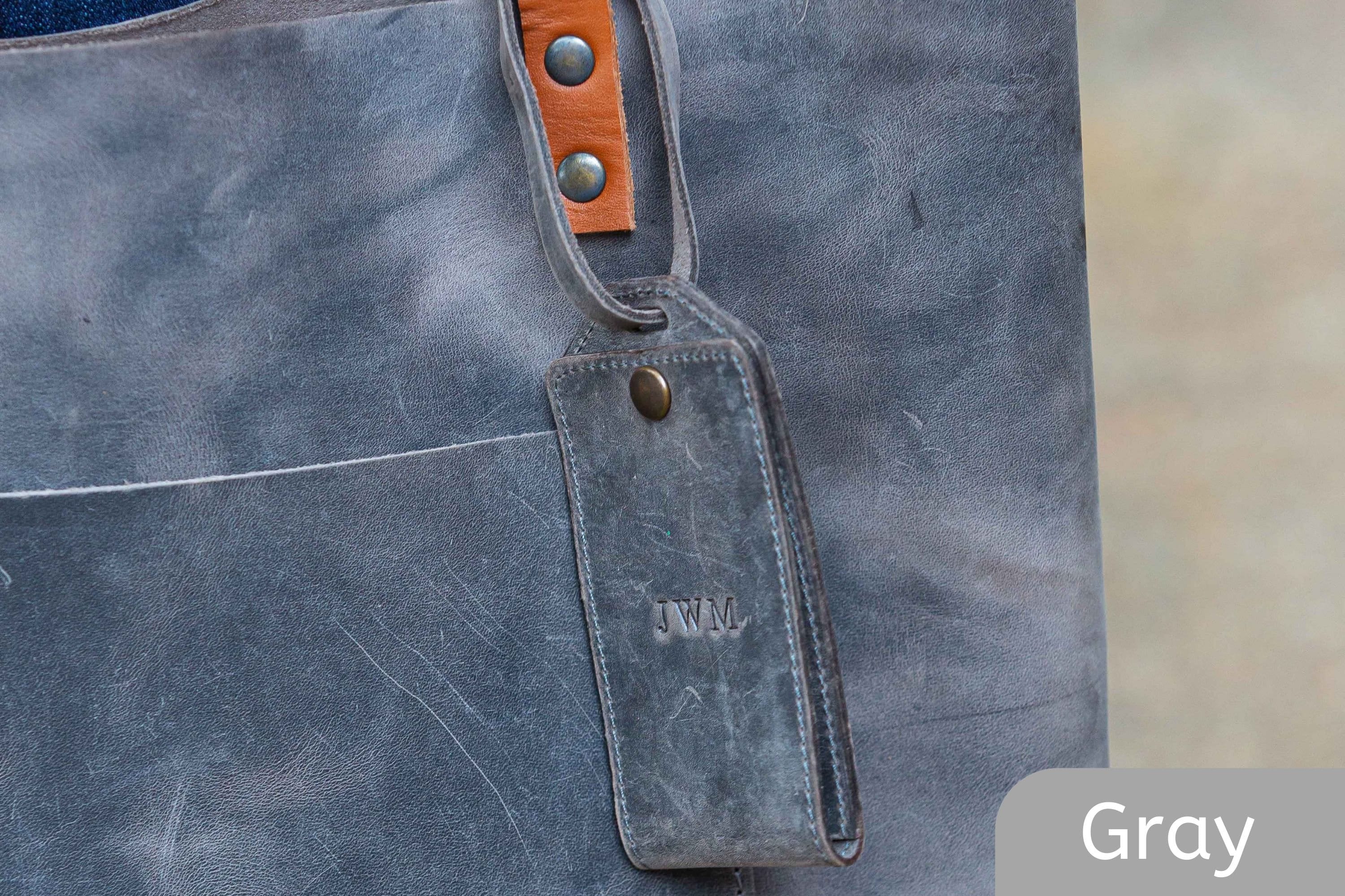 Personalized Leather Bag Name Tag, Custom Leather Tag, Monogram Leather