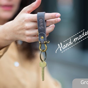 Custom Leather Keychain: Engraved Logo, Personalized Key Fob